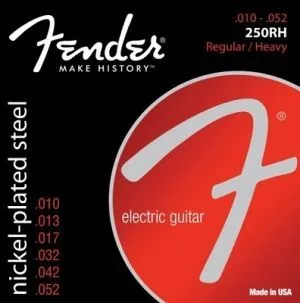 Fender 250RH NPS Ball End (10-52) Cтруны для электрогитары, стальные с никелевым покрытием.