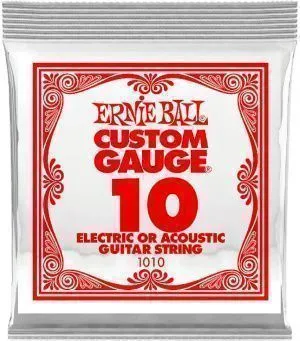 Ernie Ball 1010 Струна .010 для электро и акустической гитары, без навивки.