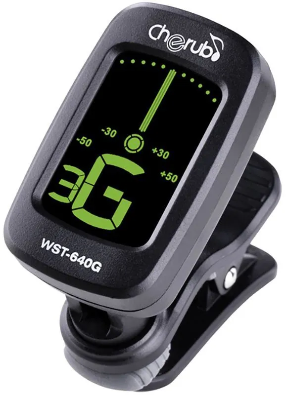 Cherub WST-640G Цифровой гитарный тюнер «прищепка».