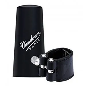 Vandoren LC21P Leather Кожаная лигатура и пластиковый колпачок для кларнета Bb.
