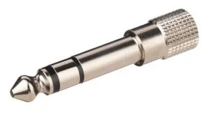 Soundking CC309-1 Переходник 6,35 мм стерео штекер - 3,5 мм стерео гнездо.