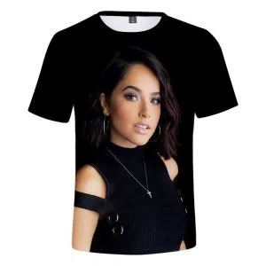 Футболка с принтом Becky G. Полиэстер. Размер S.