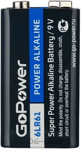GoPower 00-00017863 Super Power Alkaline Элемент питания "Крона" 6LR61