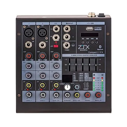 ZTX audio Compact 2.1Fx Микшерный пульт.